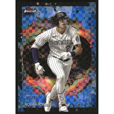 2024 Finest Blue Checkerboard Refractors #234 Nolan Jones