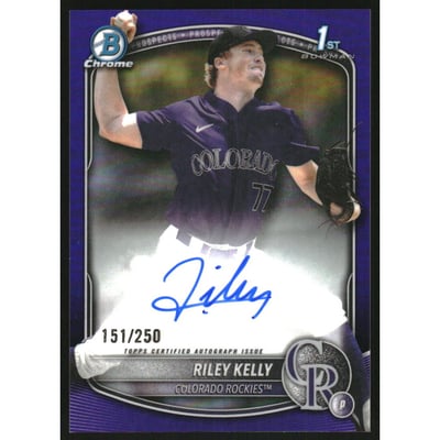 2025 Bowman Chrome Draft Autographs Purple Refractors #CPARK Riley Kelly