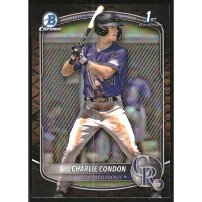 2025 Bowman Chrome Prospects Reptilian Refractors #BCP75 Charlie Condon