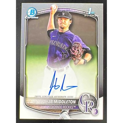 2025 Bowman Draft Chrome Autograph #CPA-JM JB Middleton RC Auto