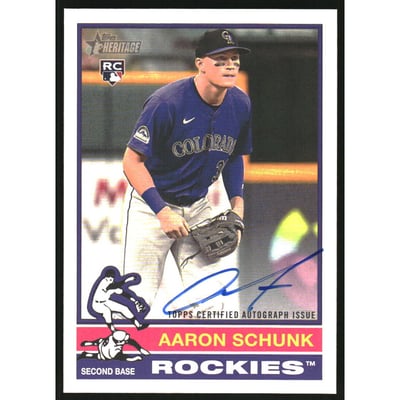 2025 Topps Heritage Real One Autographs #ROAAS Aaron Schunk HN