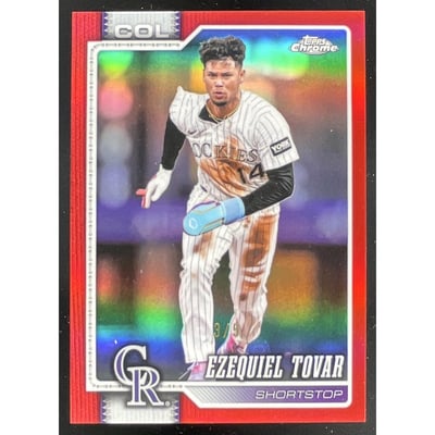 2026 Topps Chrome Red Refractor #8 Ezequiel Tovar /5