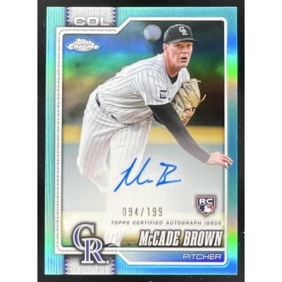 2026 Topps Chrome Retail Rookie Aqua #RA-MBR McCade Brown RC Auto /199