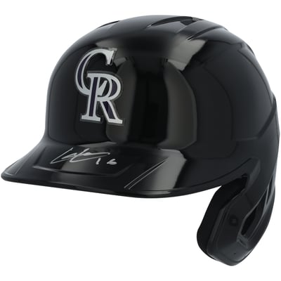 Cole Carrigg Colorado Rockies Autographed Fanatics Authentic Rawlings Mach Pro Replica Batting Helmet