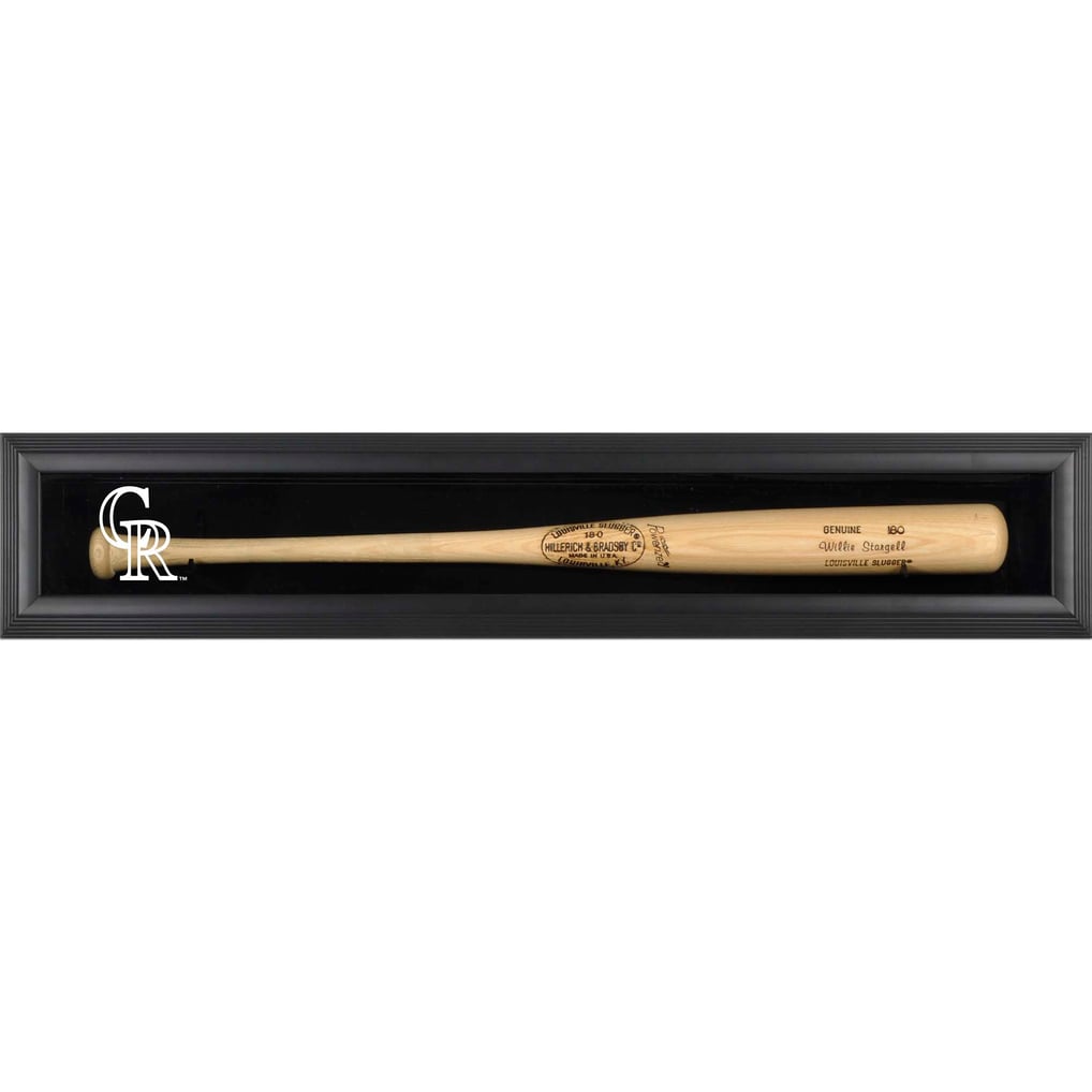 Fanatics Authentic Colorado Rockies (2017-Present) Logo Black Framed Wall-Mounted Single Bat Display Case
