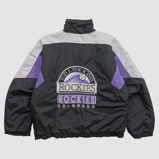 Colorado Rockies 90s Jacket - Black - M by Fanatics Real Vintage