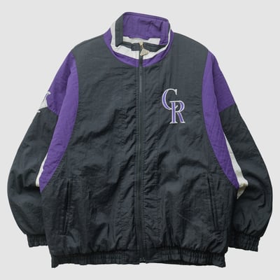 Colorado Rockies Apex One 90s Full Zip Jacket - Black - 2XL by Fanatics Real Vintage