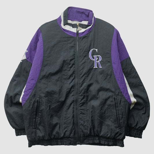Colorado Rockies Apex One 90s Full Zip Jacket - Black - 2XL by Fanatics Real Vintage