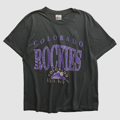 Colorado Rockies Hanes 90s T-shirt - Black - M by Fanatics Real Vintage