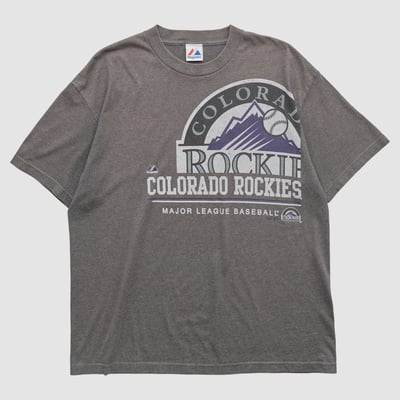 Colorado Rockies Majestic 2010s T-shirt - Charcoal - XL by Fanatics Real Vintage
