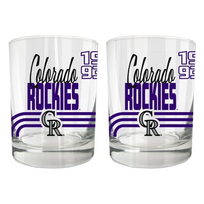 Colorado Rockies Two-Piece 12oz. Heritage Rocks Glass Set