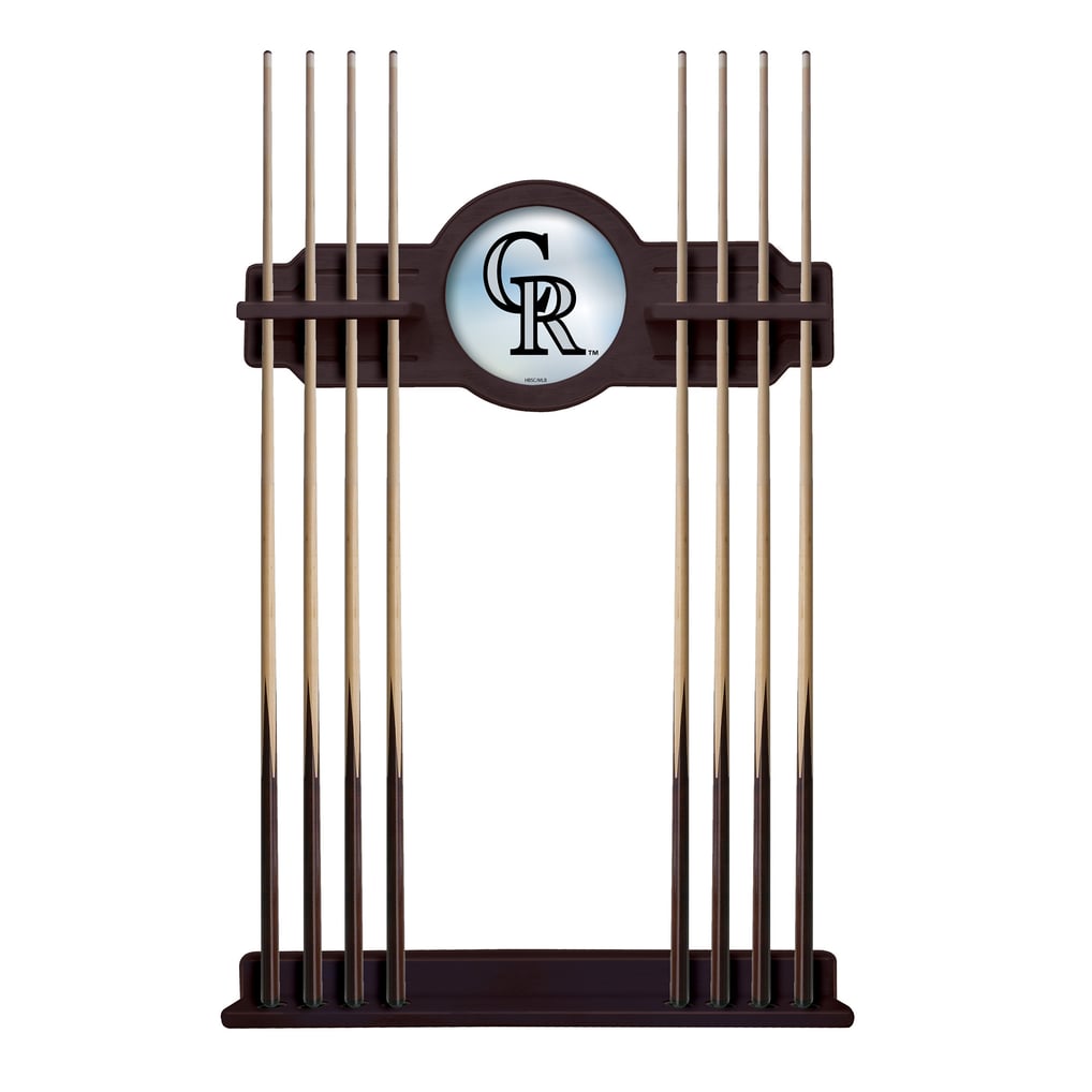 Colorado Rockies English Tudor Eight Stick Wood Pool Cue Rack