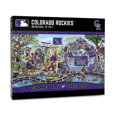 Colorado Rockies Fanpoint 10.5" x 28" Game Day at the Zoo 500-Piece Puzzle