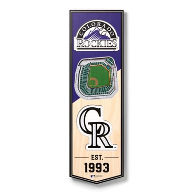 Colorado Rockies Fanpoint 6'' x 19'' 3D StadiumView Banner