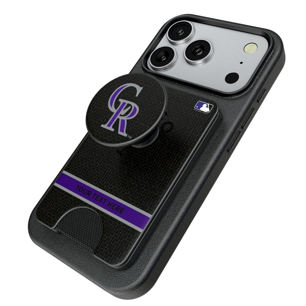 Colorado Rockies Keyscaper Personalized Solid PopSockets Magnetic Wallet