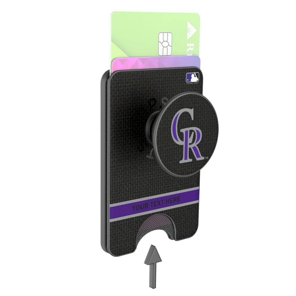 Colorado Rockies Keyscaper Personalized Solid PopSockets Magnetic Wallet