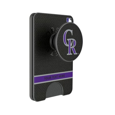 Colorado Rockies Keyscaper Personalized Solid PopSockets Magnetic Wallet
