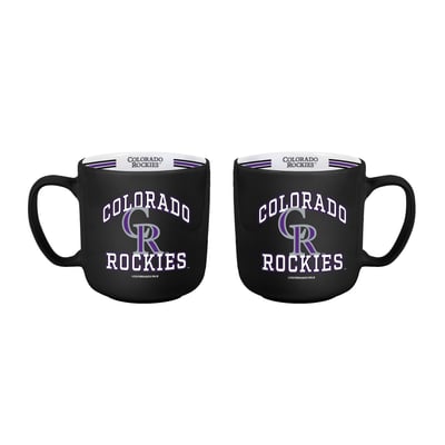 Colorado Rockies Logo Brands Two-Piece 15oz. Stripe Mug Set