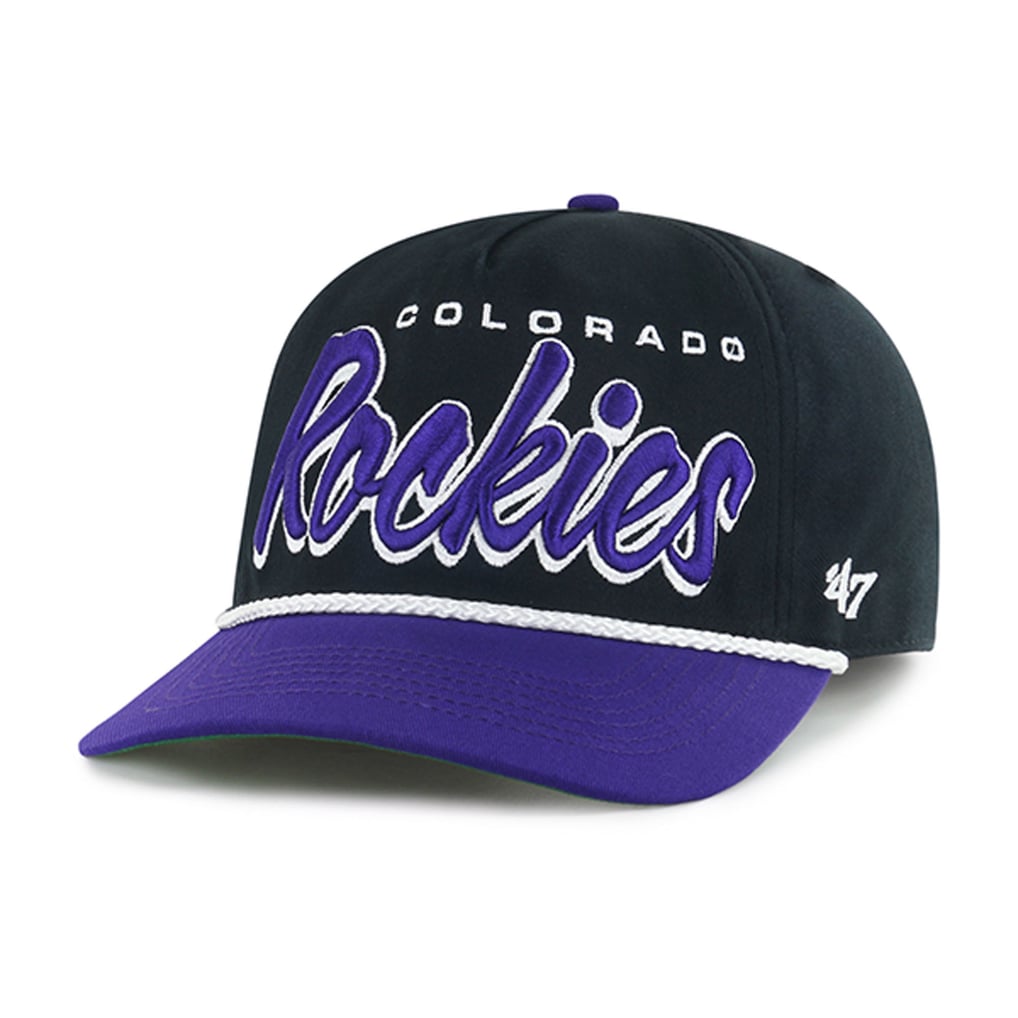 Men's Colorado Rockies '47 Black Dropshadow Rope Hitch Adjustable Hat