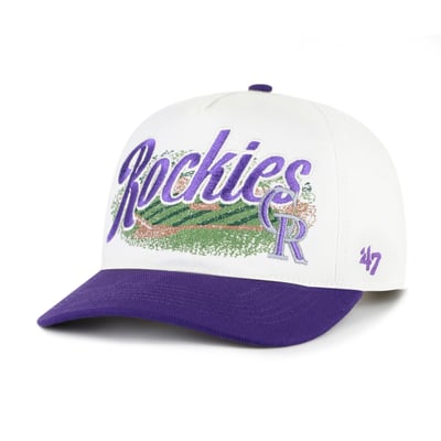 Colorado Rockies '47 Enfield Hitch Adjustable Hat - White/Purple