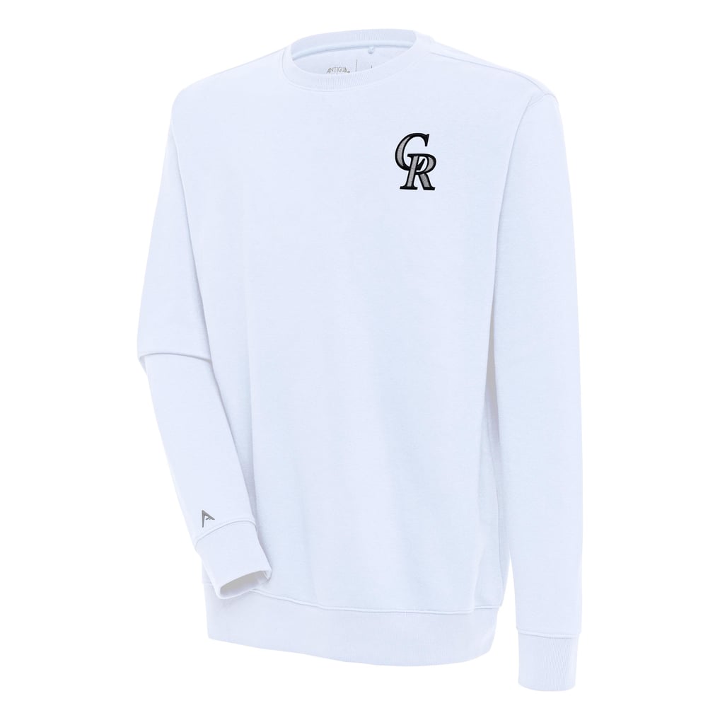  Colorado Rockies Antigua Victory Pullover Sweatshirt - White