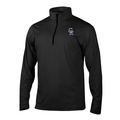 Colorado Rockies Columbia Fairway Break Quarter-Zip Pullover - Black