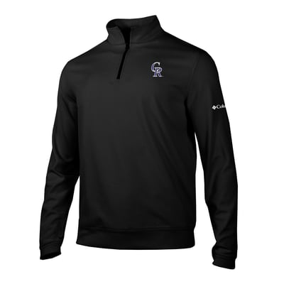 Colorado Rockies Columbia Grainline Quarter-Zip Pullover - Black
