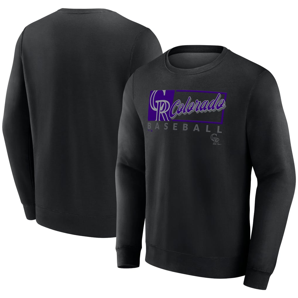 Colorado Rockies Fanatics Focus Fleece Pullover Sweatshirt - Black