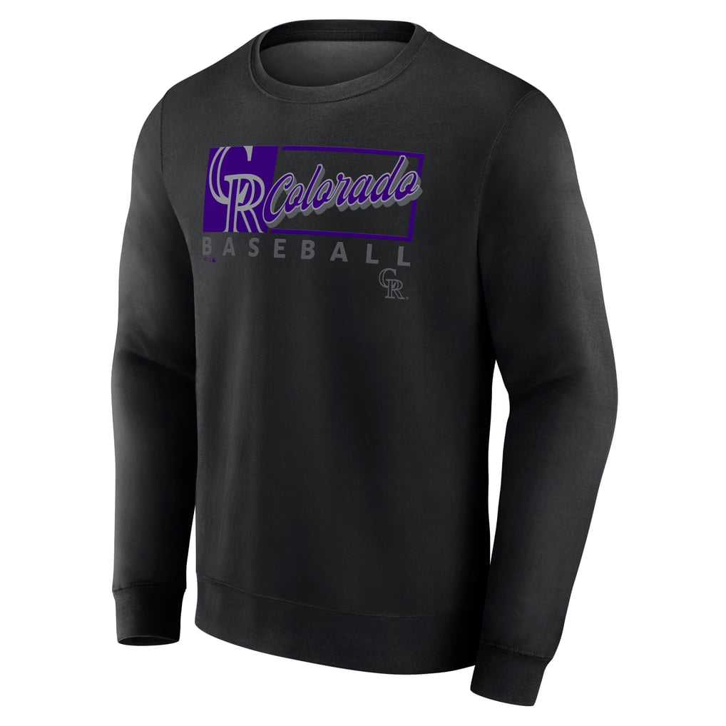 Colorado Rockies Fanatics Focus Fleece Pullover Sweatshirt - Black