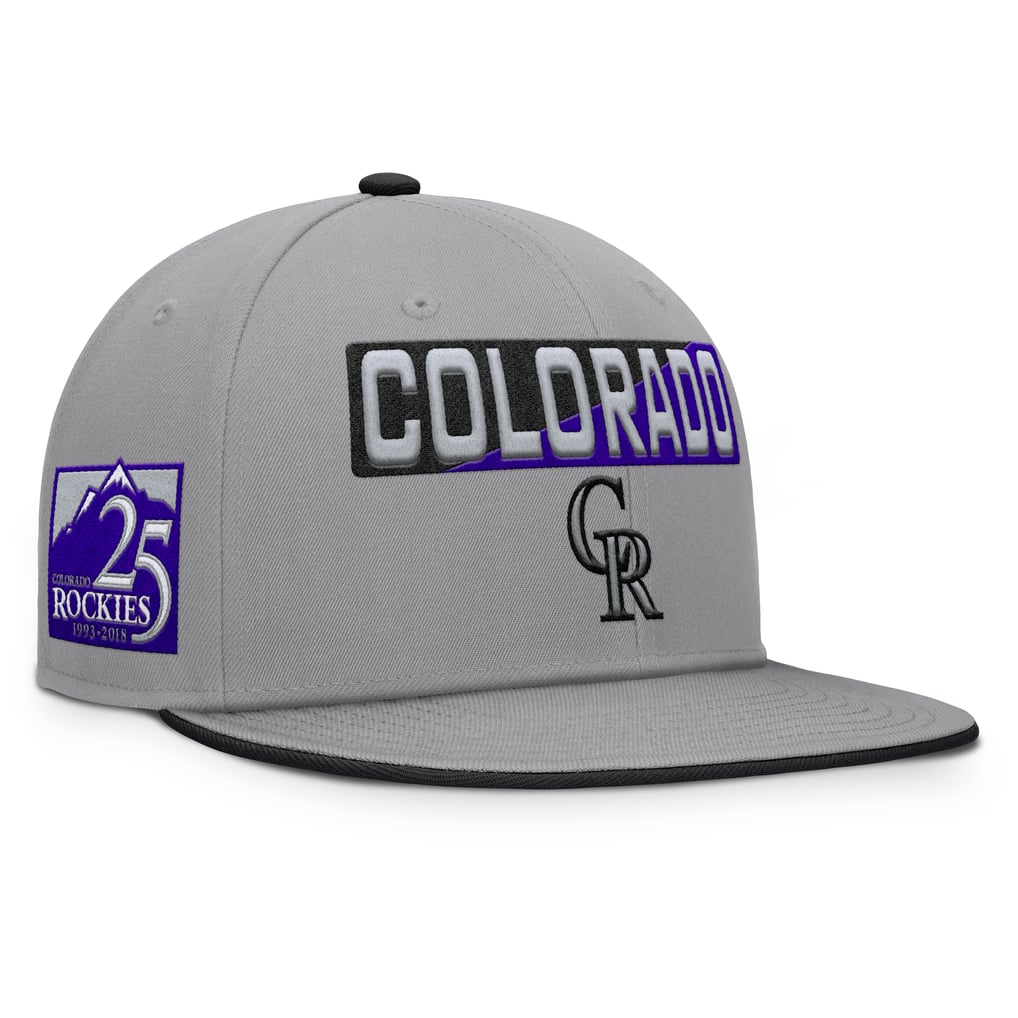 Men's Colorado Rockies Fanatics Gray Punchout Snapback Hat