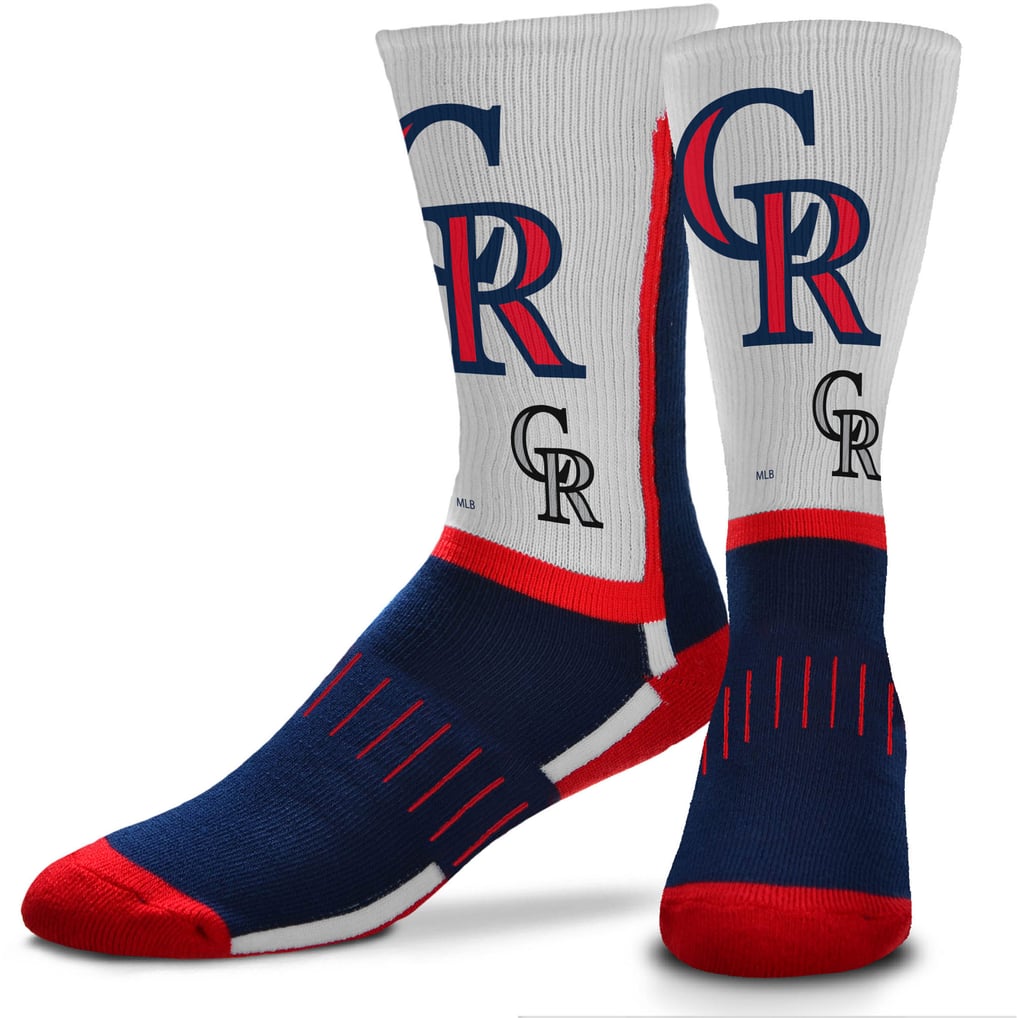 Men's Colorado Rockies For Bare Feet Patriotic Star Crew Socks