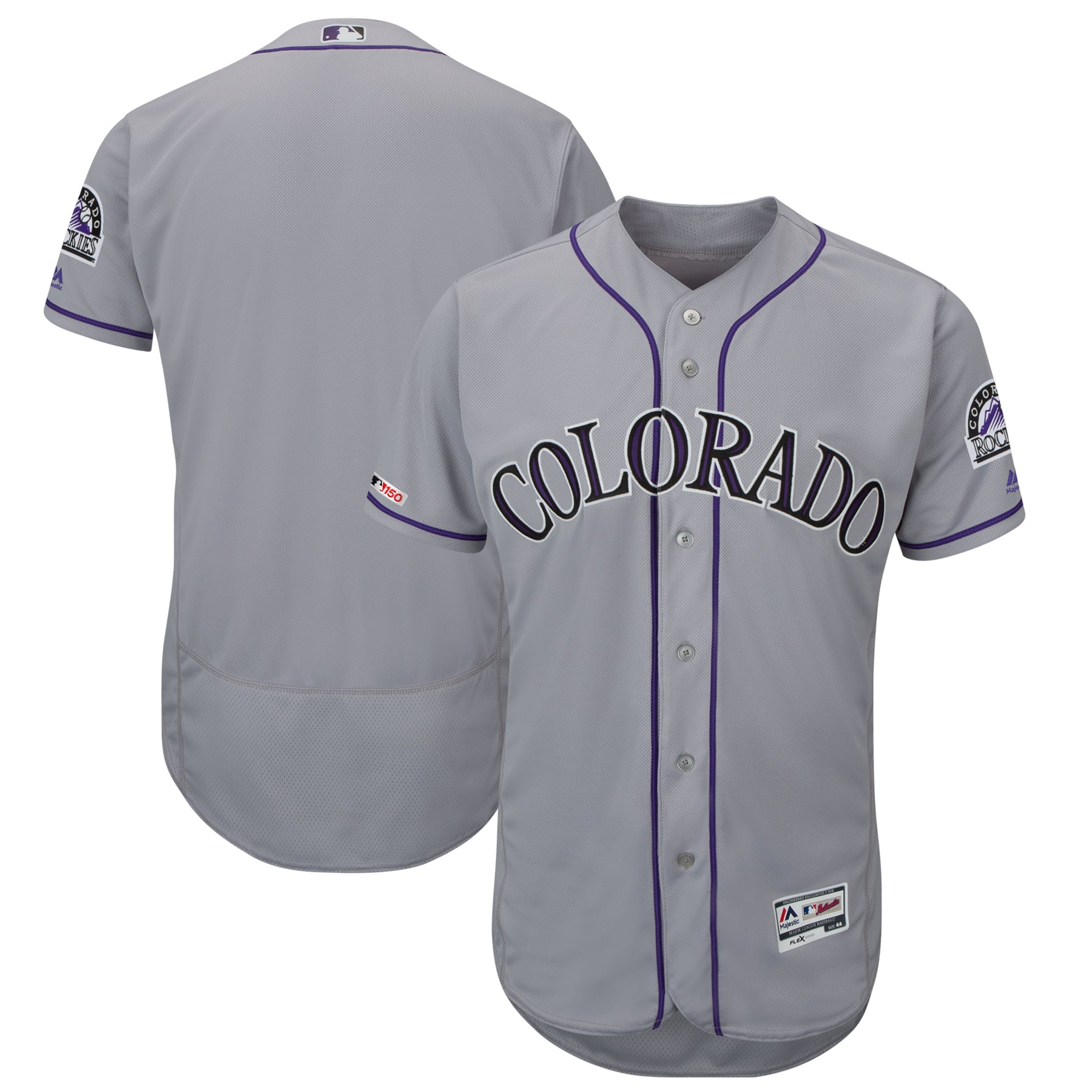 Men's Colorado Rockies Majestic Gray Road Authentic Collection