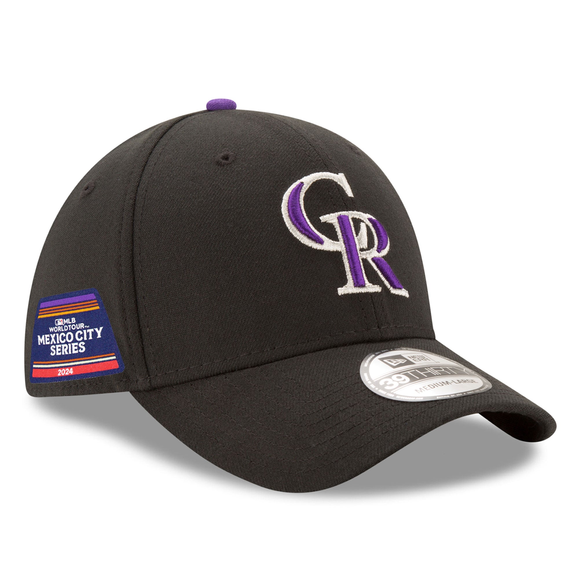 Men's Colorado Rockies New Era Black 2024 MLB World Tour Mexico City ...