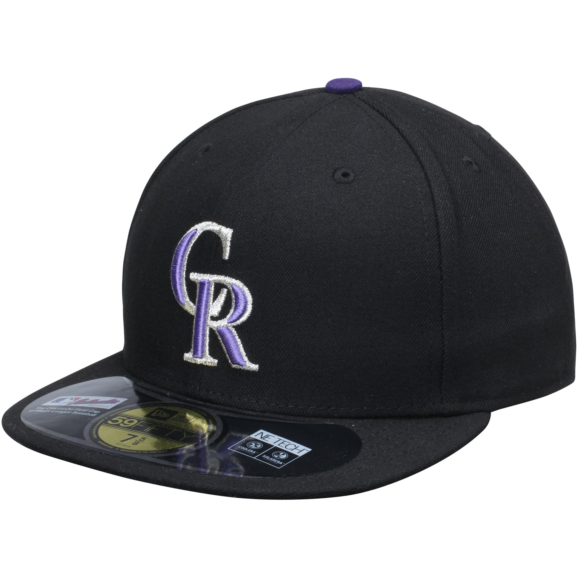 Men's Colorado Rockies New Era Black AC On-Field 59FIFTY Game ...