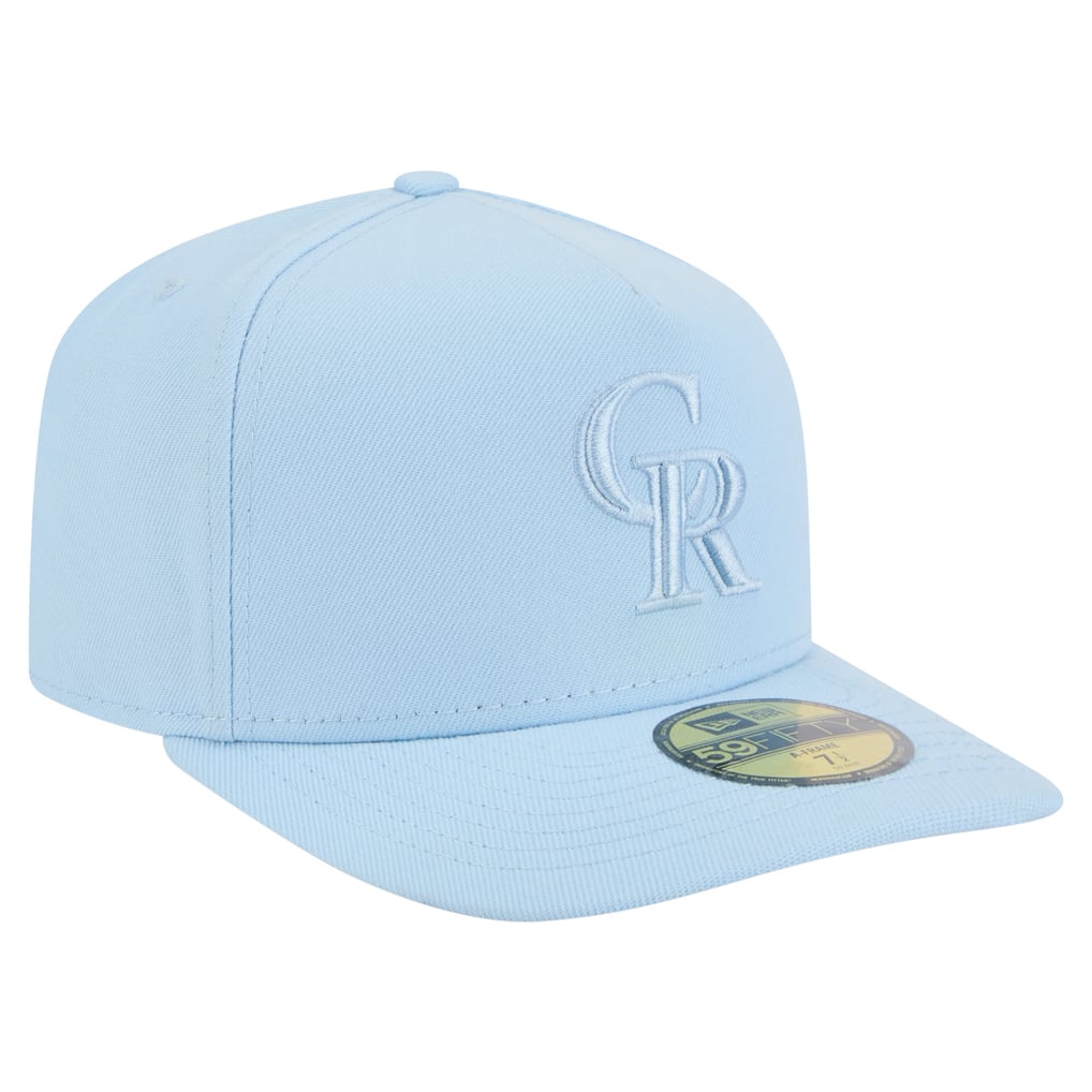 Blue Rocks Hat Men's Colorado Rockies New Era Light Blue Color Pack A-Frame 59FIFTY ...