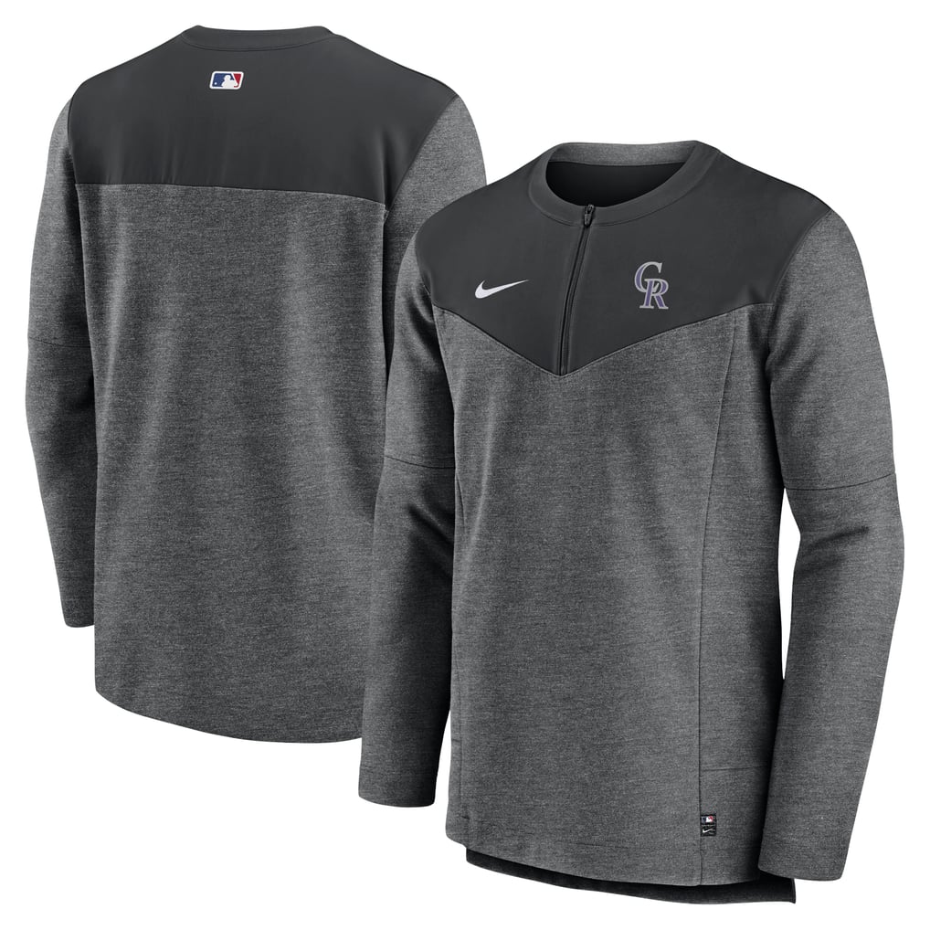 Colorado Rockies Nike Authentic Collection Game Time Performance Half-Zip Top - Black