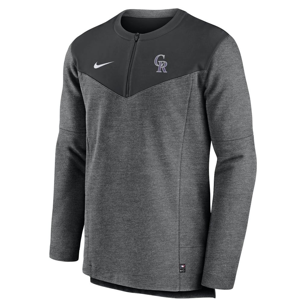 Colorado Rockies Nike Authentic Collection Game Time Performance Half-Zip Top - Black