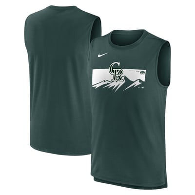 Colorado Rockies Nike City Connect Muscle Tank Top - Green