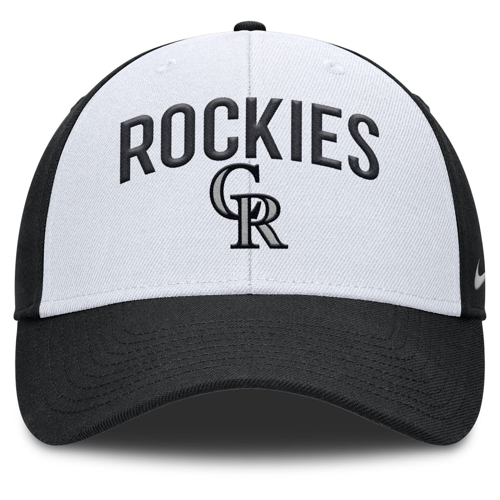 Men's Colorado Rockies Nike White/Black Club Performance Adjustable Hat