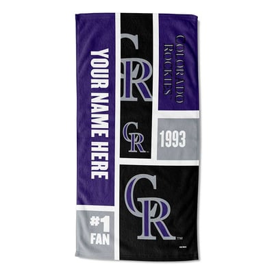 Colorado Rockies The Northwest Group 30'' x 60'' Colorblock Personalized Beach Towel
