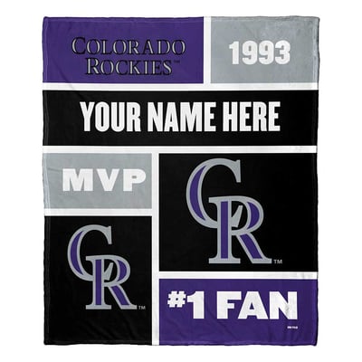 Colorado Rockies The Northwest Group 50'' x 60'' Colorblock Personalized Silk Touch Throw