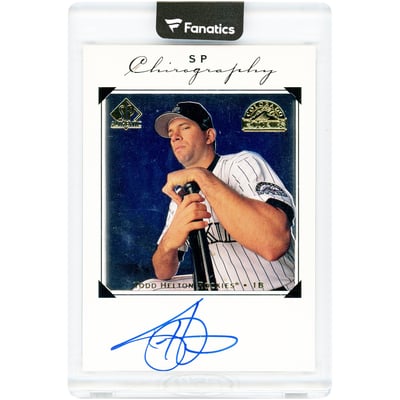 Todd Helton Colorado Rockies Autographed 1998 Upper Deck SP Authentic SP Chirography #TH Rookie Card