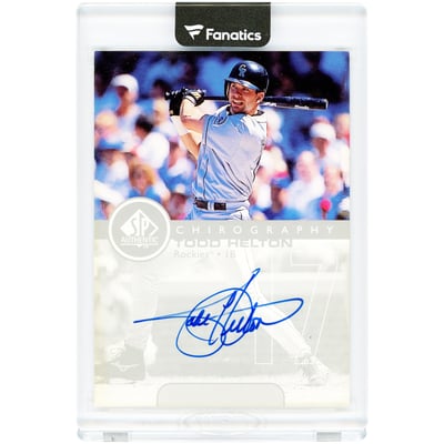 Todd Helton Colorado Rockies Autographed 1999 Upper Deck SP Authentic Chirography #TH Card 
