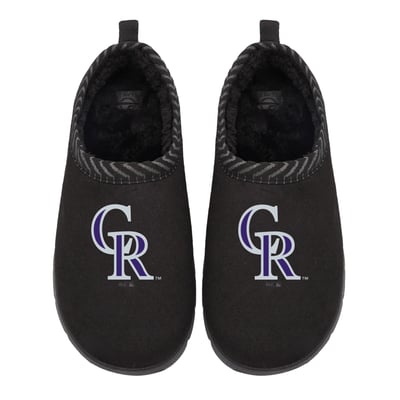Colorado Rockies ISlide Unisex Primary Logo Mission Slipper - Black

