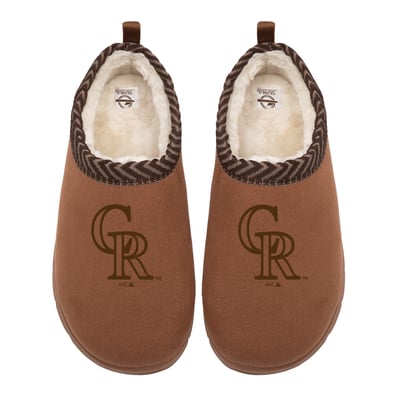 Colorado Rockies ISlide Unisex Tonal Logo Mission Slippers - Tan
