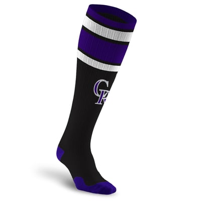 Colorado Rockies PRO Compression Unisex  Classic Stripe Over-the-Calf Compression Socks