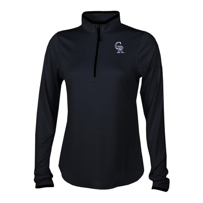 Colorado Rockies Columbia Women's Fairway Breeze Quarter-Zip Pullover - Black