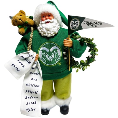 Colorado State Rams 12" Proud Santa
