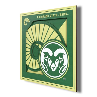Colorado State Rams 12" x 12" 3D Logo Wall Art