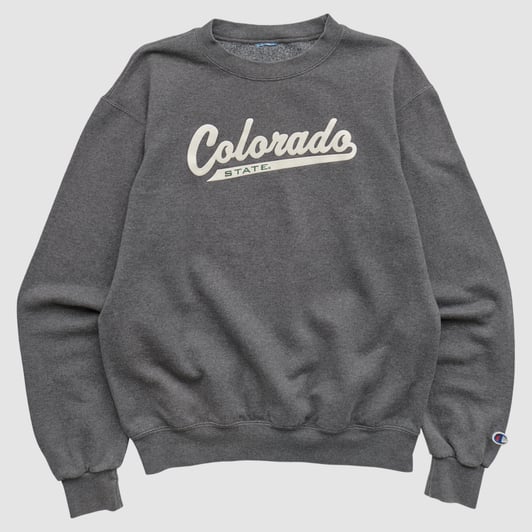 Colorado State Rams 2010s Pullover Sweatshirt - Dark Heather Gray - XS by Fanatics Real Vintage